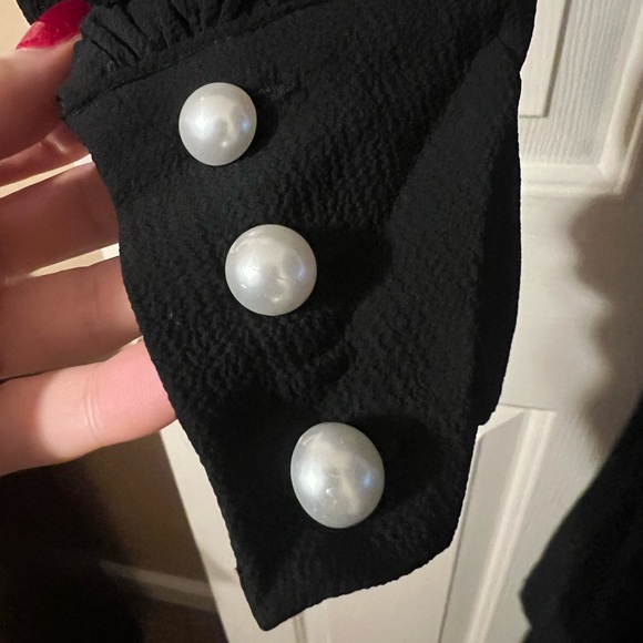 NWT Meghan LA Women’s 70’s Venus Black Maxi Dress with Bell Sleeves Size Small - Picture 7 of 11